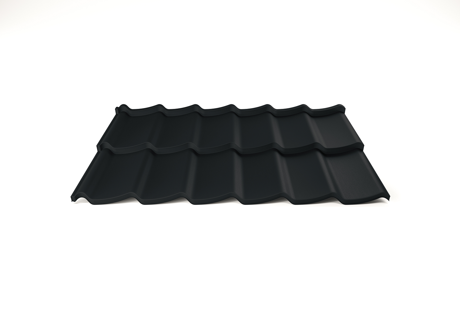 Modulární plechová střešní krytina Hornval H7 20 / 350 3D Aluminium Matt