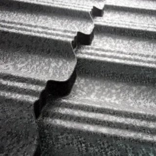 Blachotrapéz plechová střešní krytina Germania Simetric 25 Aluminium STUCCO/MAT
